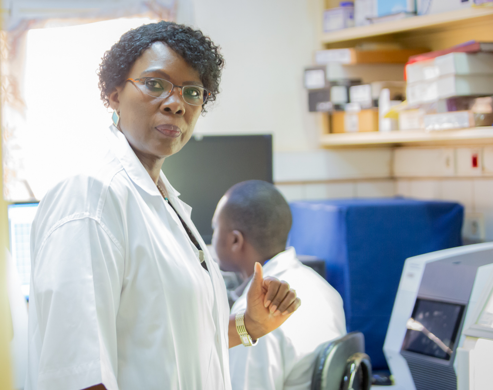 Pr. Rasmata Ouédraogo-Traoré in her laboratory 